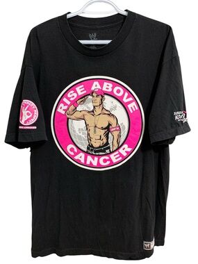 Rare 2011 WWE Authentic John Cena Rise Above Cancer Susan G. Koman Size XL